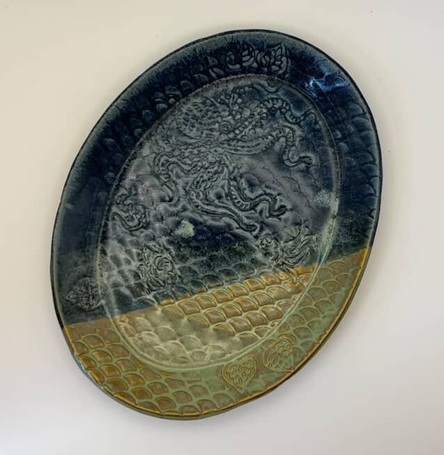 Ocean Chimera Oval Plate