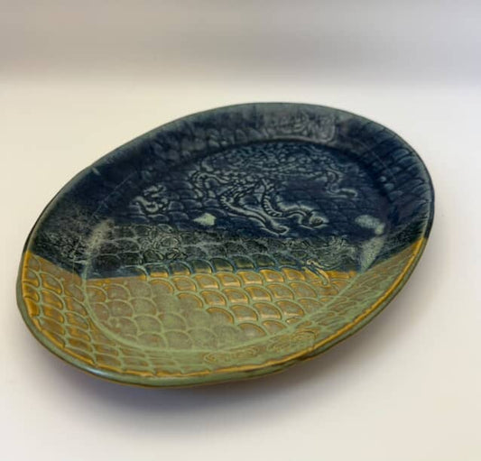 Ocean Chimera Oval Plate